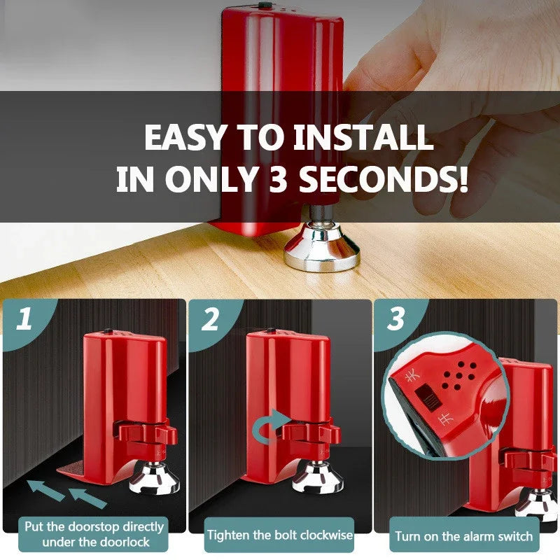 TravelGuard Door Lock & Stopper – Portable Room Security