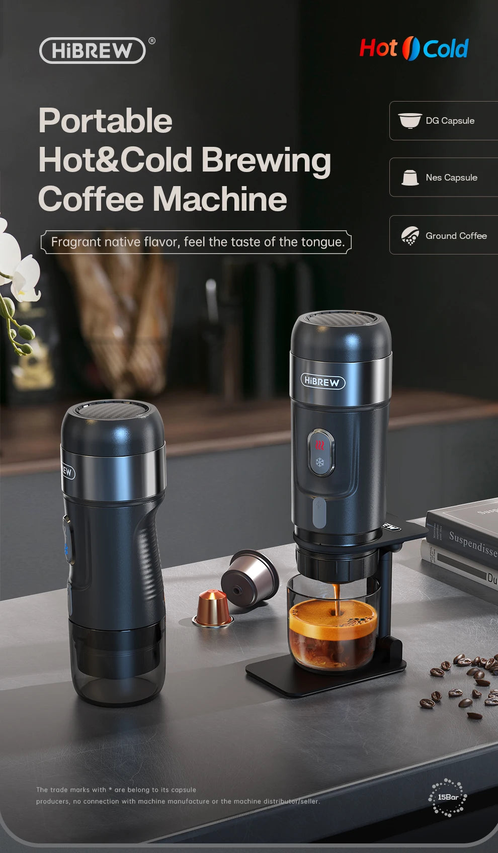 BrewGo Elite – Portable Espresso Maker for Car & Home