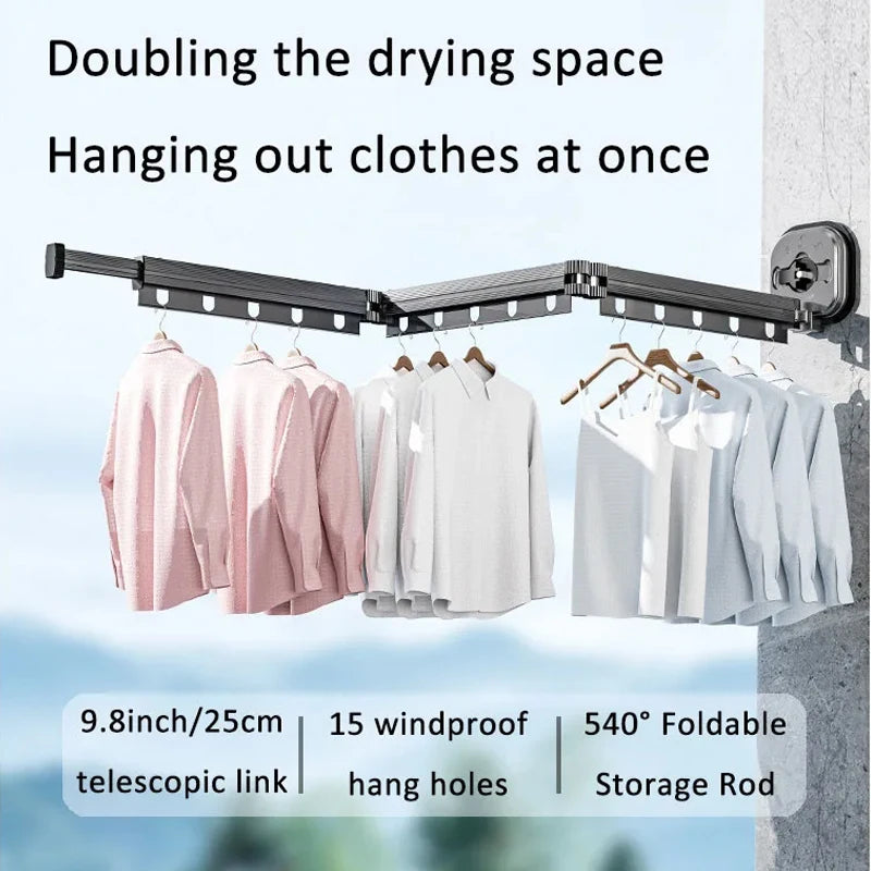 DryFold Wall-Mounted Laundry Rack