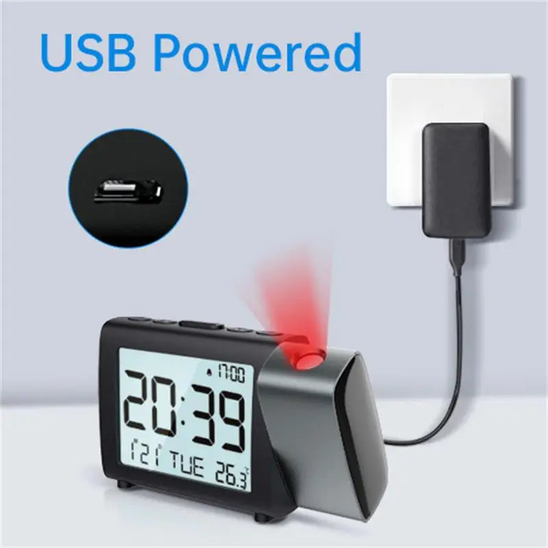 ProTime Glow – LED Projection Alarm Clock for Modern Bedrooms