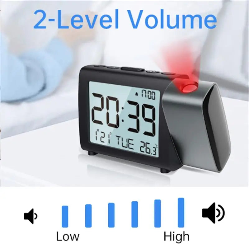 ProTime Glow – LED Projection Alarm Clock for Modern Bedrooms