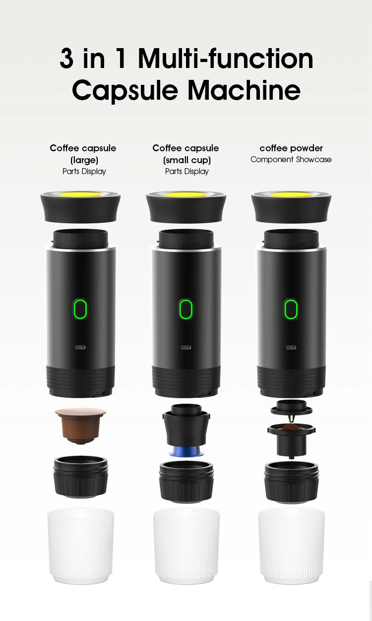EspressoJet Wireless – Travel Coffee Machine for Capsules & Ground Coffee