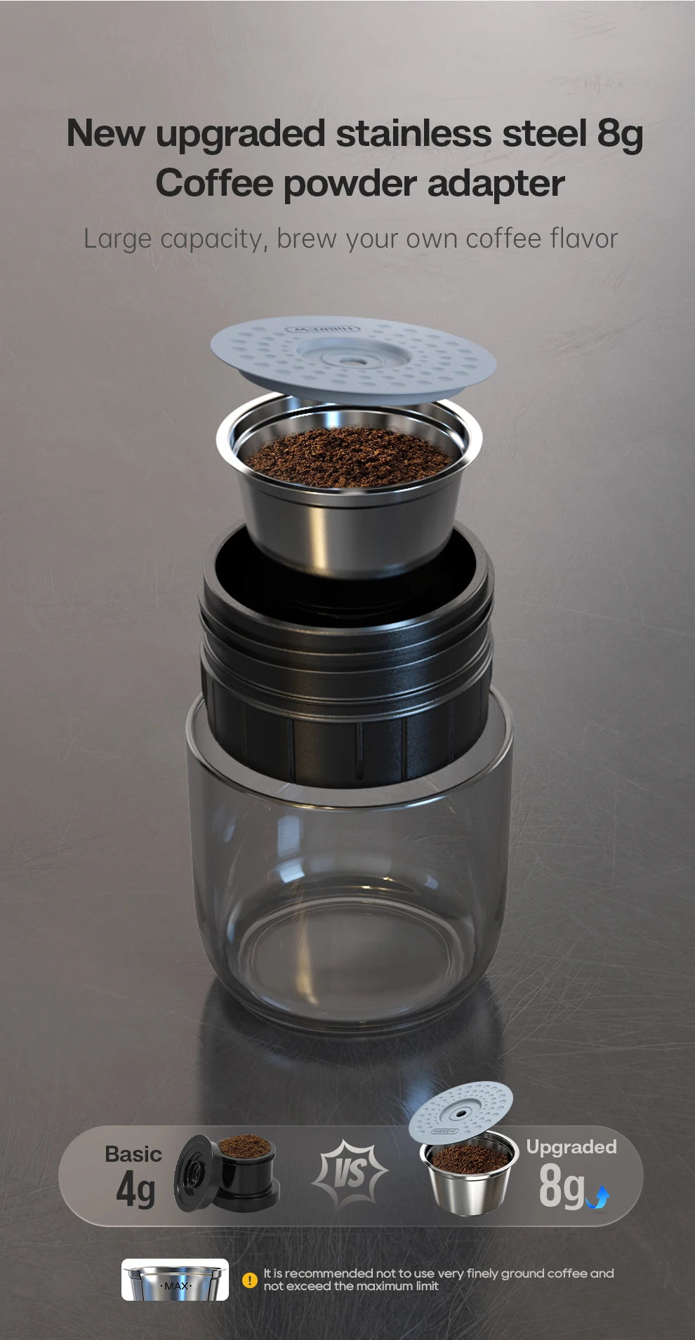 BrewGo Elite – Portable Espresso Maker for Car & Home