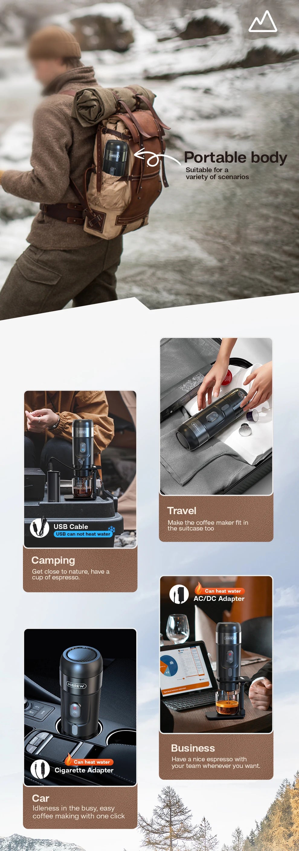 BrewGo Elite – Portable Espresso Maker for Car & Home