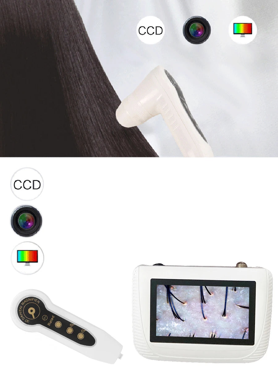 ClearView 5-Inch Skin & Scalp Analyser – Dual-Lens, Rechargeable