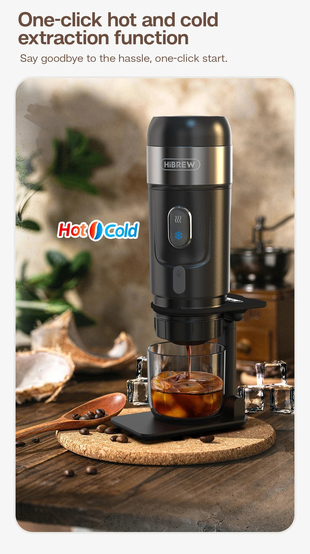 BrewGo Elite – Portable Espresso Maker for Car & Home