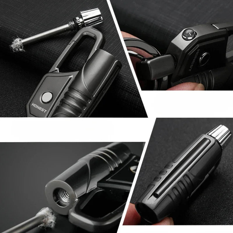 FlameMate Multi-Function Keychain Lighter – Windproof, Refillable & Durable