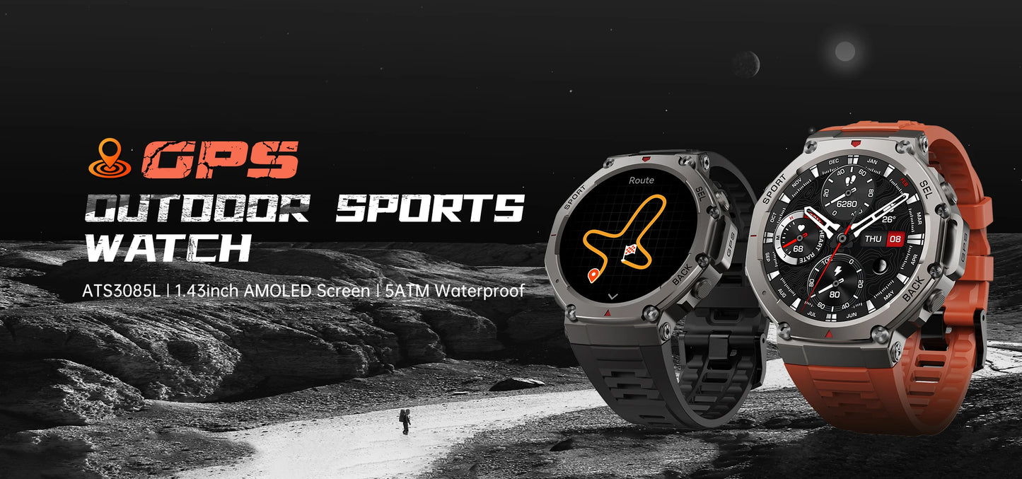 IronPeak Ultra GPS Watch – Military-Style, Dual-Band GNSS, 5 ATM