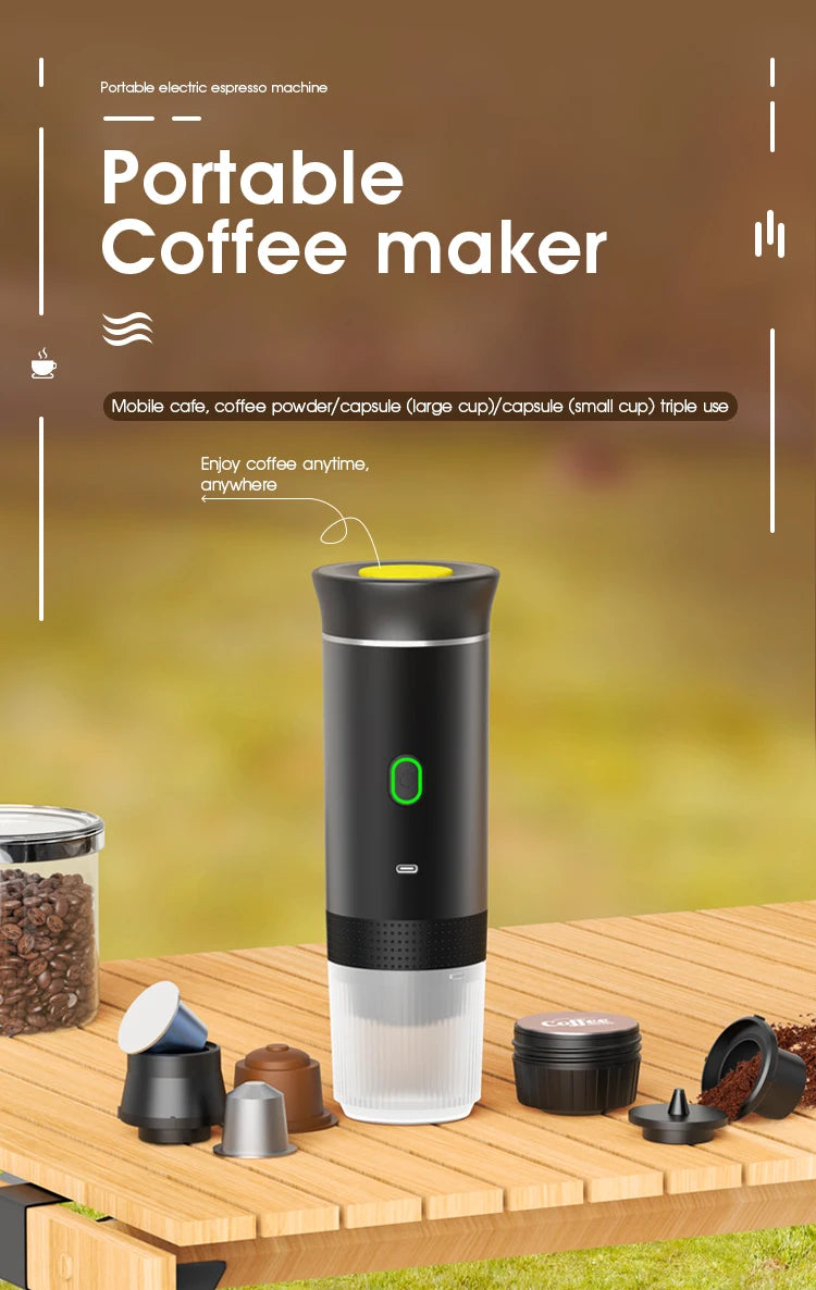 EspressoJet Wireless – Travel Coffee Machine for Capsules & Ground Coffee