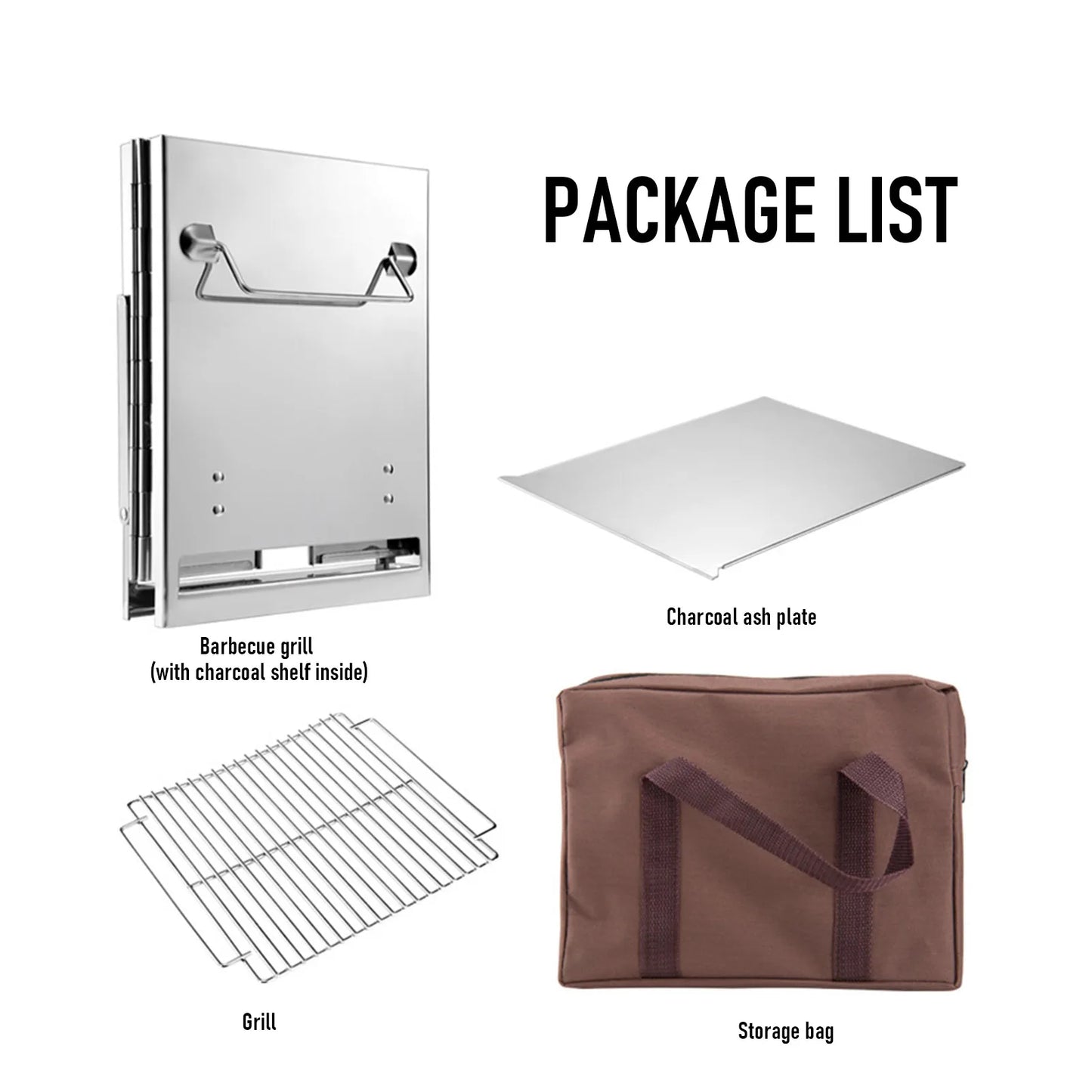 Foldable Camping Wood Stove & Charcoal Grill