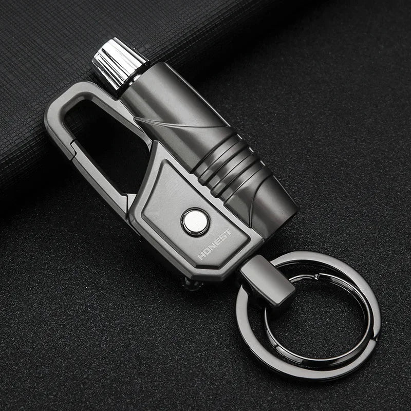 FlameMate Multi-Function Keychain Lighter – Windproof, Refillable & Durable