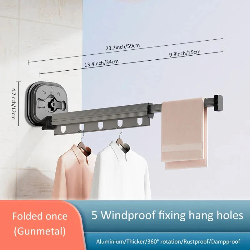 DryFold Wall-Mounted Laundry Rack