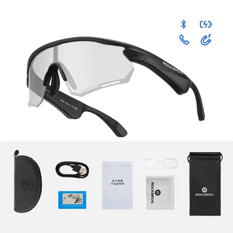 RideTune Pro – Bluetooth Cycling Sunglasses with Polarised UV400 Lenses