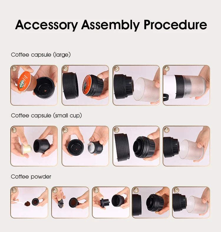 EspressoJet Wireless – Travel Coffee Machine for Capsules & Ground Coffee