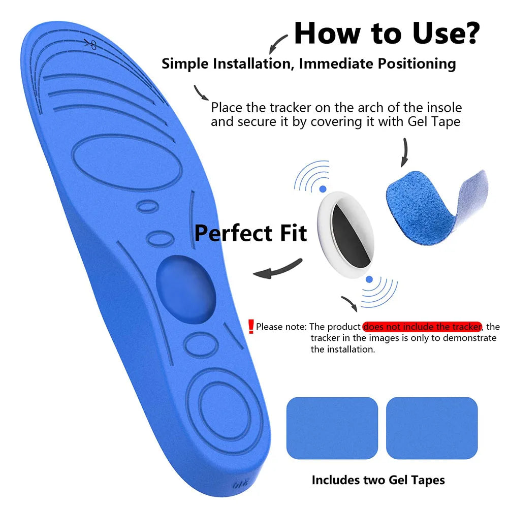 SecureStep AirTag-Compatible Insole – Hidden Tracker Mount