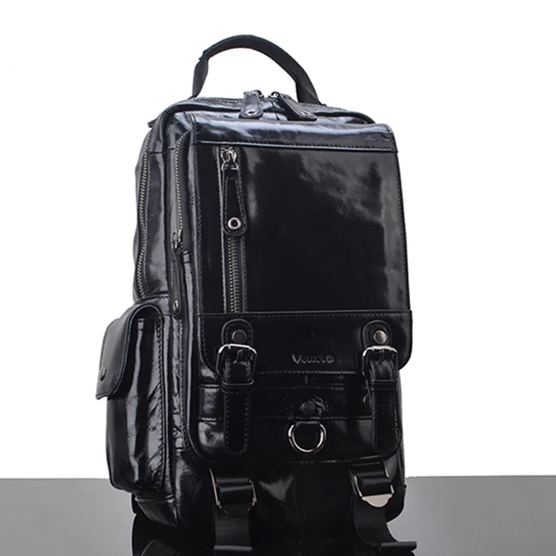 VintageLeather Chest Backpack