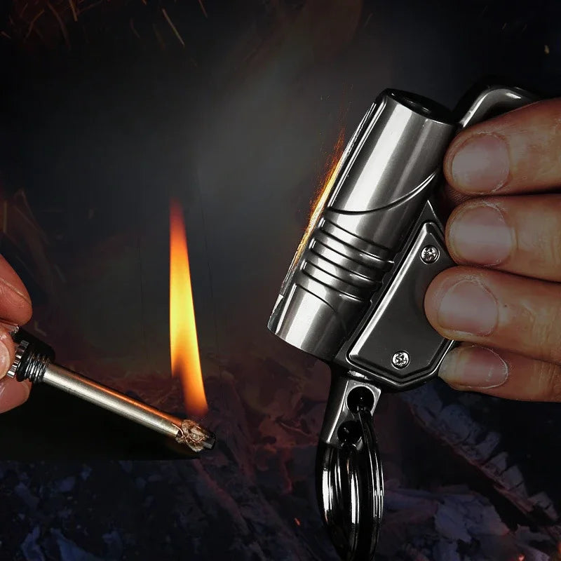 FlameMate Multi-Function Keychain Lighter – Windproof, Refillable & Durable