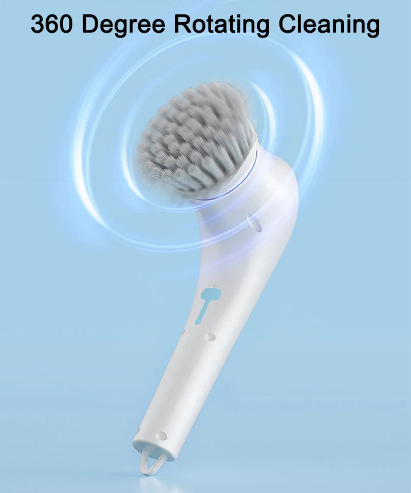 5-in-1 Electric Cleaning Brush – Cordless Spin Scrubber