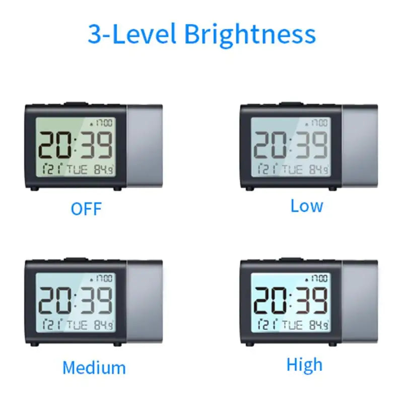 ProTime Glow – LED Projection Alarm Clock for Modern Bedrooms