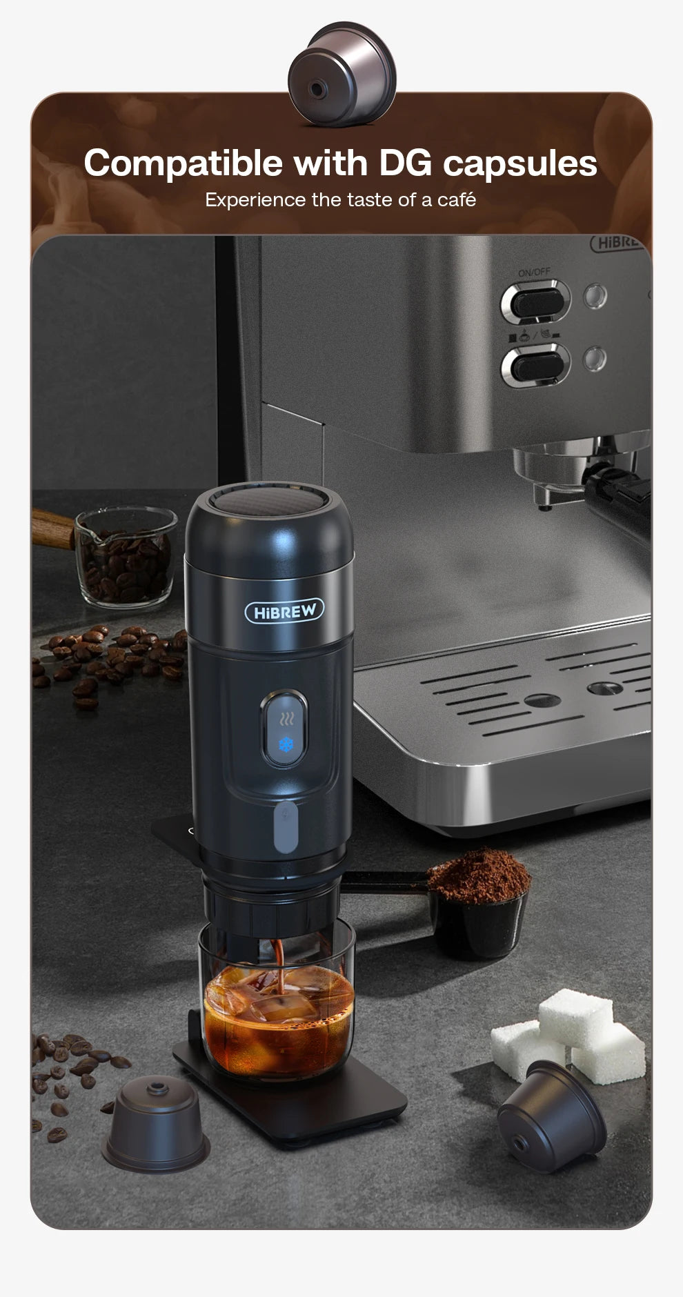 BrewGo Elite – Portable Espresso Maker for Car & Home