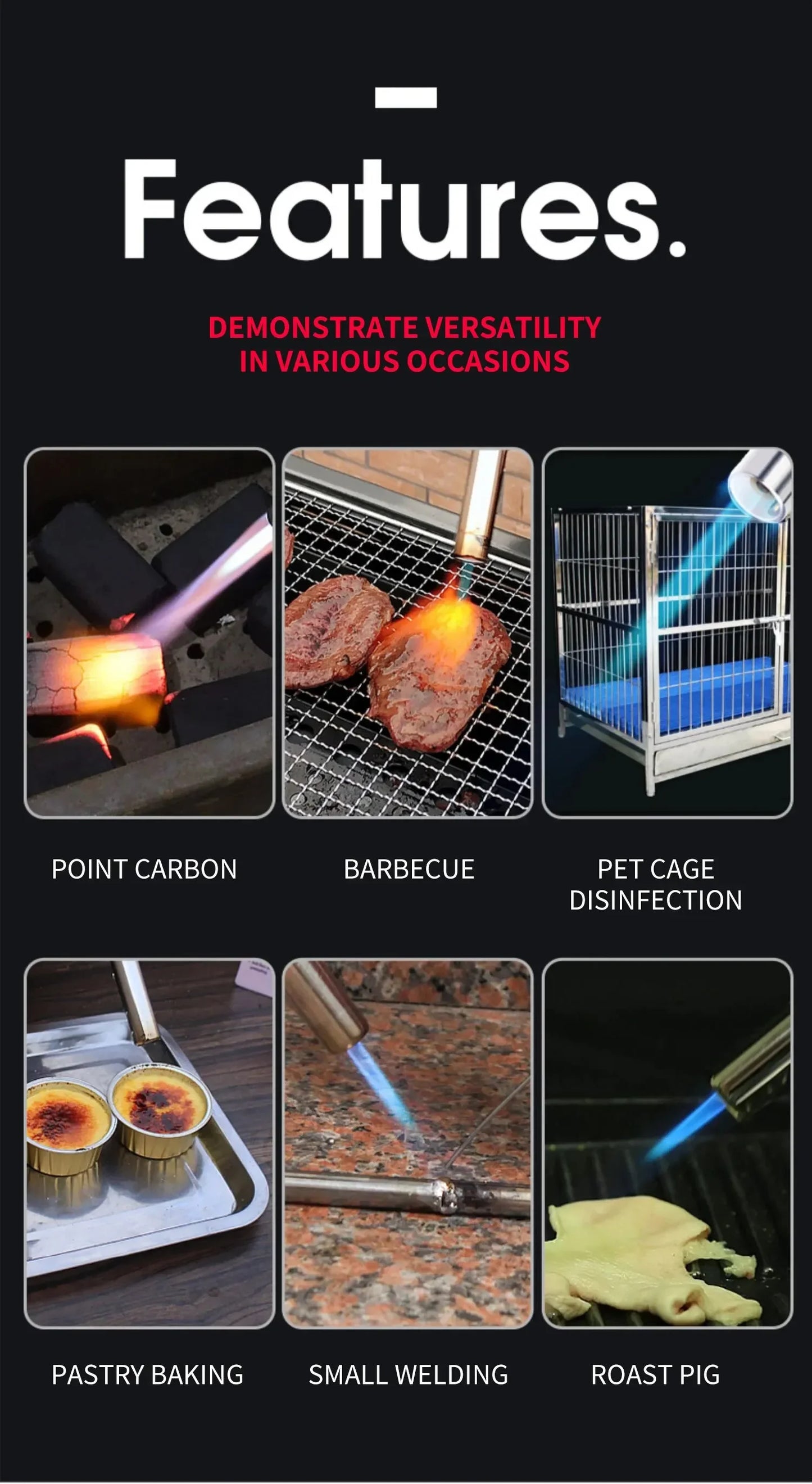 TrailFlame Gas Blow Torch – BBQ, Camping & Cooking