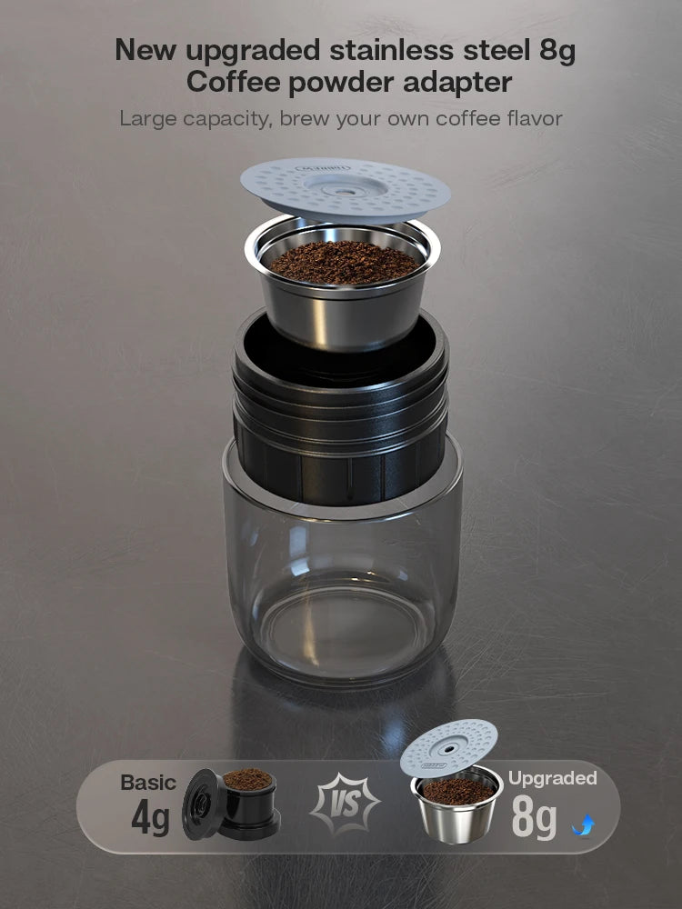 BrewGo Elite – Portable Espresso Maker for Car & Home