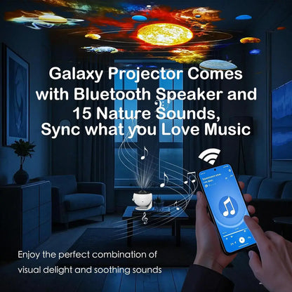 AuroraBeam Galaxy Projector – Bluetooth & Timer