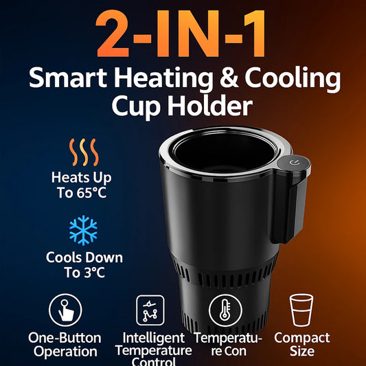 ThermoCruise Duo – Rapid Heat & Cool Mug for Car, Home & Office