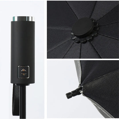 StormGuard – Auto-Fold Windproof Umbrella with 12-Rib Reverse Design