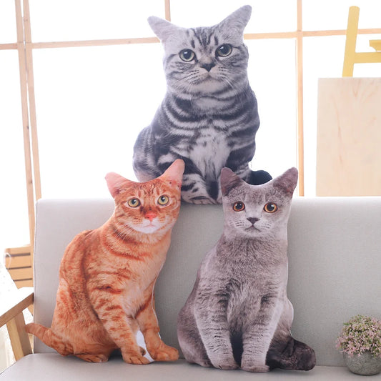 SnugglePaws™ Plush Cat Cushion – Soft Toy & Sofa Decor for Kids
