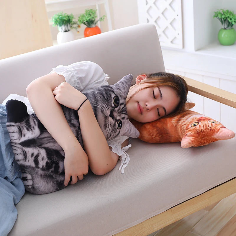 SnugglePaws™ Plush Cat Cushion – Soft Toy & Sofa Decor for Kids