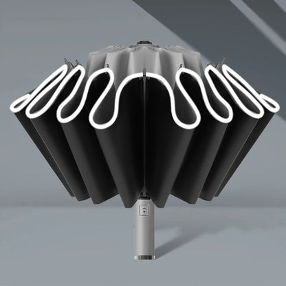 StormGuard – Auto-Fold Windproof Umbrella with 12-Rib Reverse Design