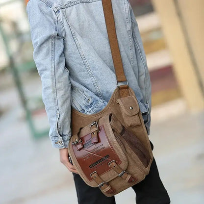 VintageRider Canvas Crossbody Bag