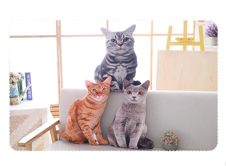SnugglePaws™ Plush Cat Cushion – Soft Toy & Sofa Decor for Kids