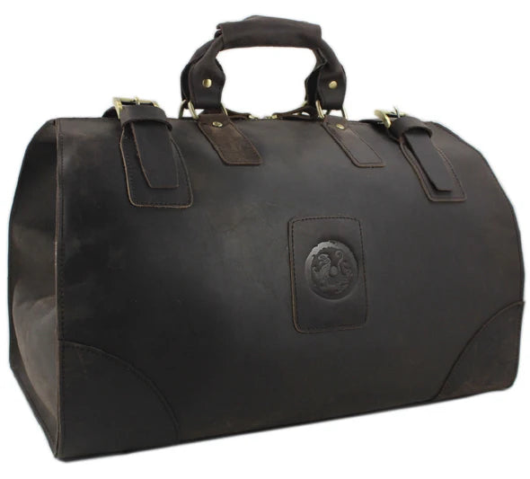 VintageTravel Leather Duffle Bag