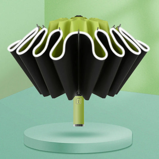 StormGuard – Auto-Fold Windproof Umbrella with 12-Rib Reverse Design