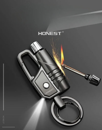 FlameMate Multi-Function Keychain Lighter – Windproof, Refillable & Durable