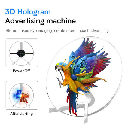 HoloSpin 25cm 3D Hologram Fan – Wi-Fi LED Logo Display
