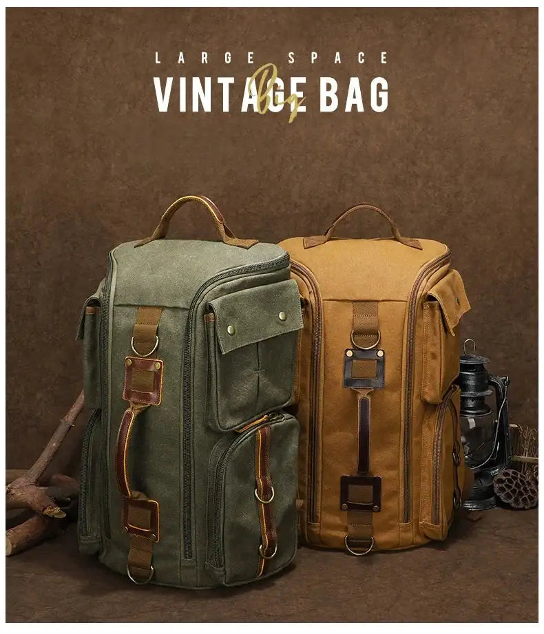 VintageCanvas 16-Inch Laptop Backpack