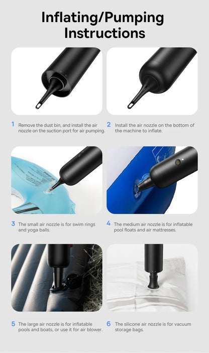 TurboClean Pro – Wireless Handheld Car Vacuum