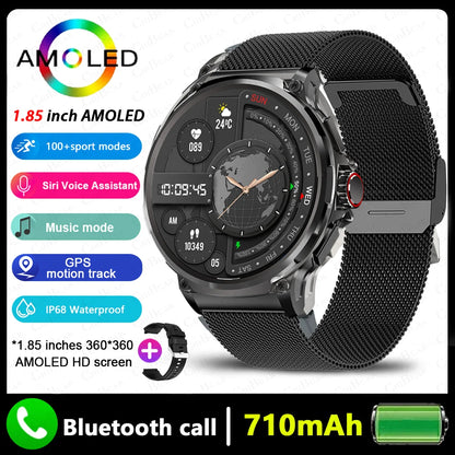 MetroTrack 1.85" GPS Smartwatch – Ultra-HD AMOLED, 710 mAh Battery