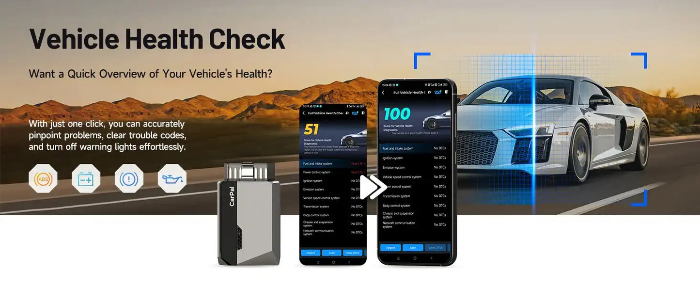 AutoDiagnose Car Scanner: Bluetooth OBD2 for Smog & System Check