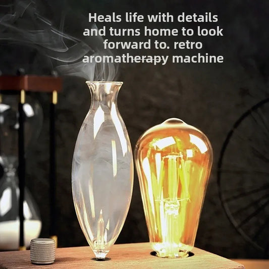 Vintage Glass Essential Oil Diffuser – Ultrasonic Cold Mist