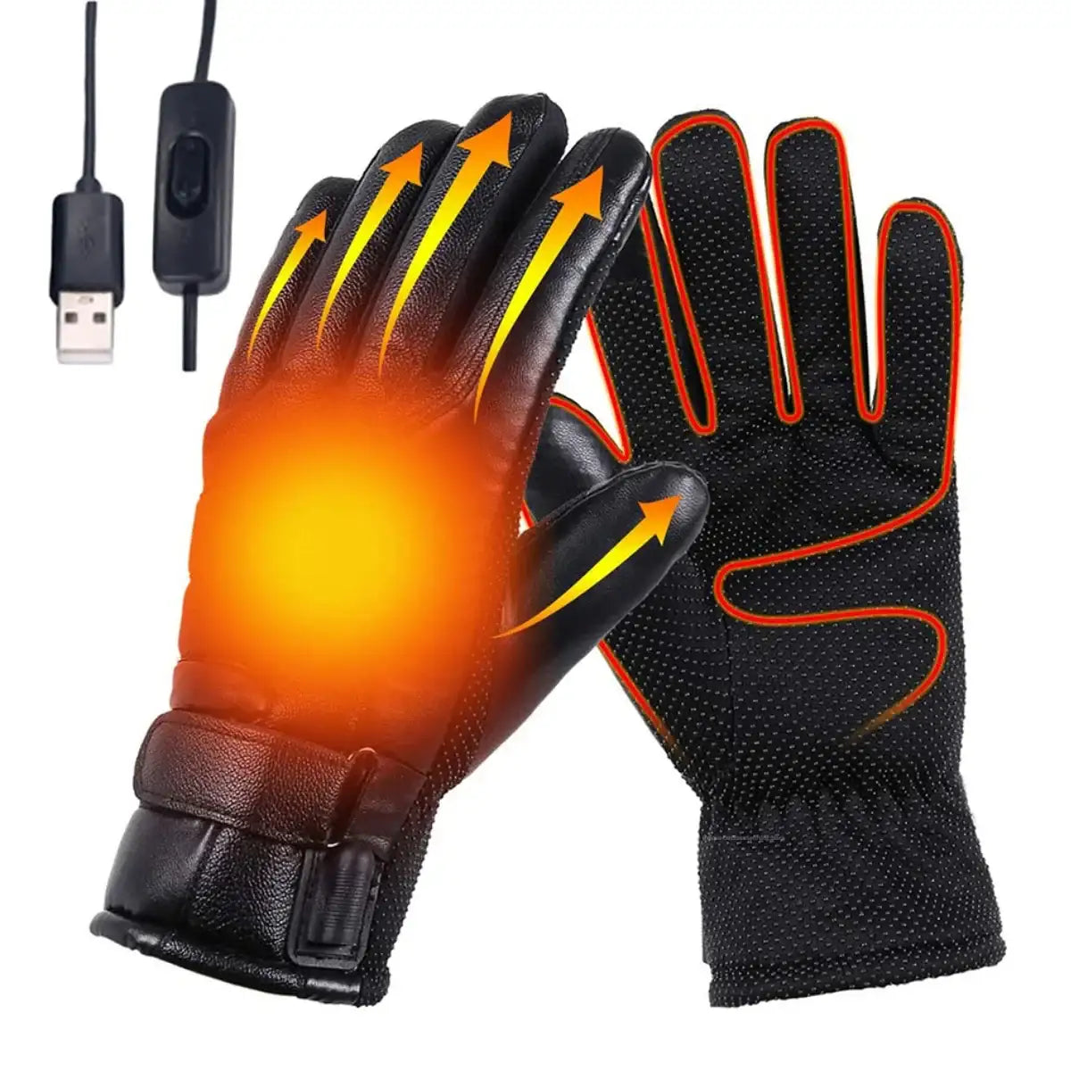 FrostGuard USB-Heated Cycling Gloves – Waterproof Touchscreen