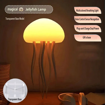 Jellyfish Lamp – RGB Voice-Control Night Light for Bedside Magic