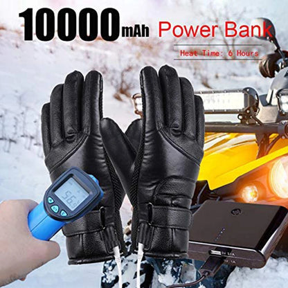 FrostGuard USB-Heated Cycling Gloves – Waterproof Touchscreen
