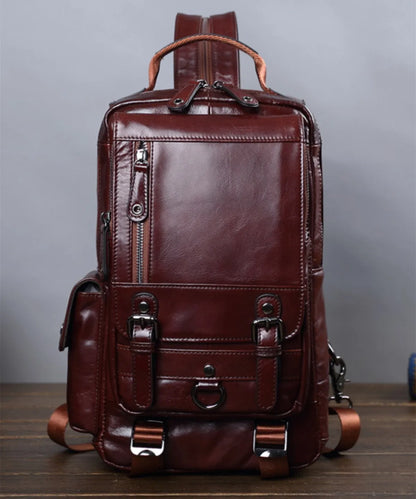 VintageLeather Chest Backpack