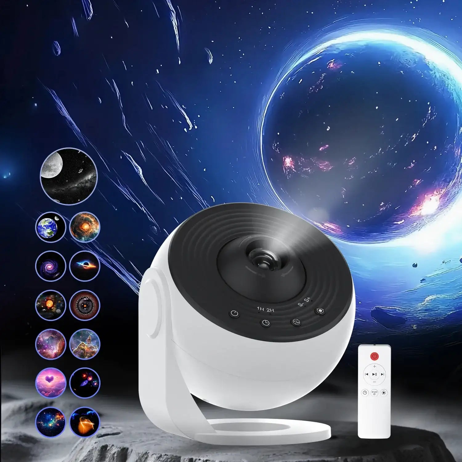 AuroraBeam Galaxy Projector – Bluetooth & Timer