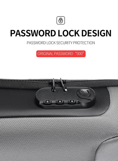 CityShield Luxury Crossbody – Multifunction Chest Bag with USB Port