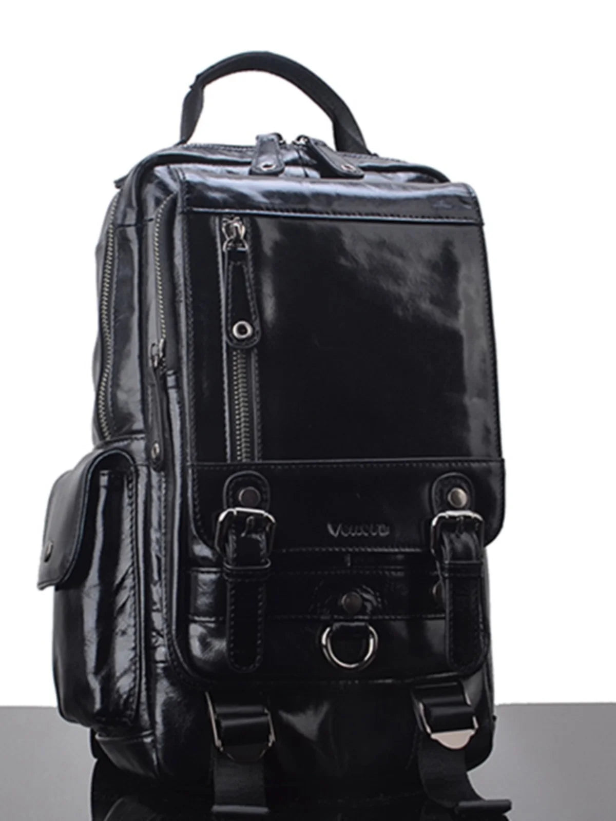 VintageLeather Chest Backpack